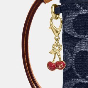 COACH GOLD/RED CHERRY MINI CHARM NEW IMMEDIATE SHIPPING